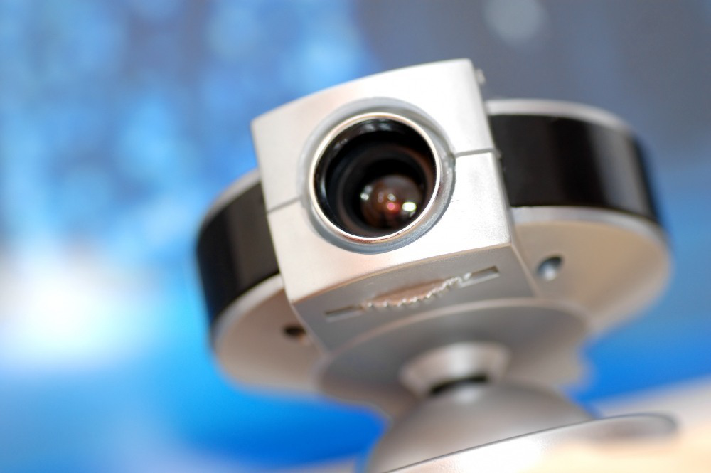 A close-up of a Web Camera.